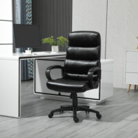 Bürostuhl mit Wippfunktion Schwarz 66x66x107-114cm