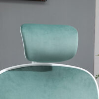 Bürostuhl mit Wippfunktion ergonomisch mit Kopfstütze Türkis