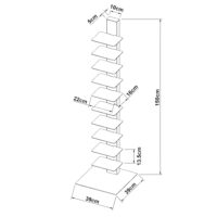 Bücherregal Eksjö 150x39x39cm Schwarz matt
