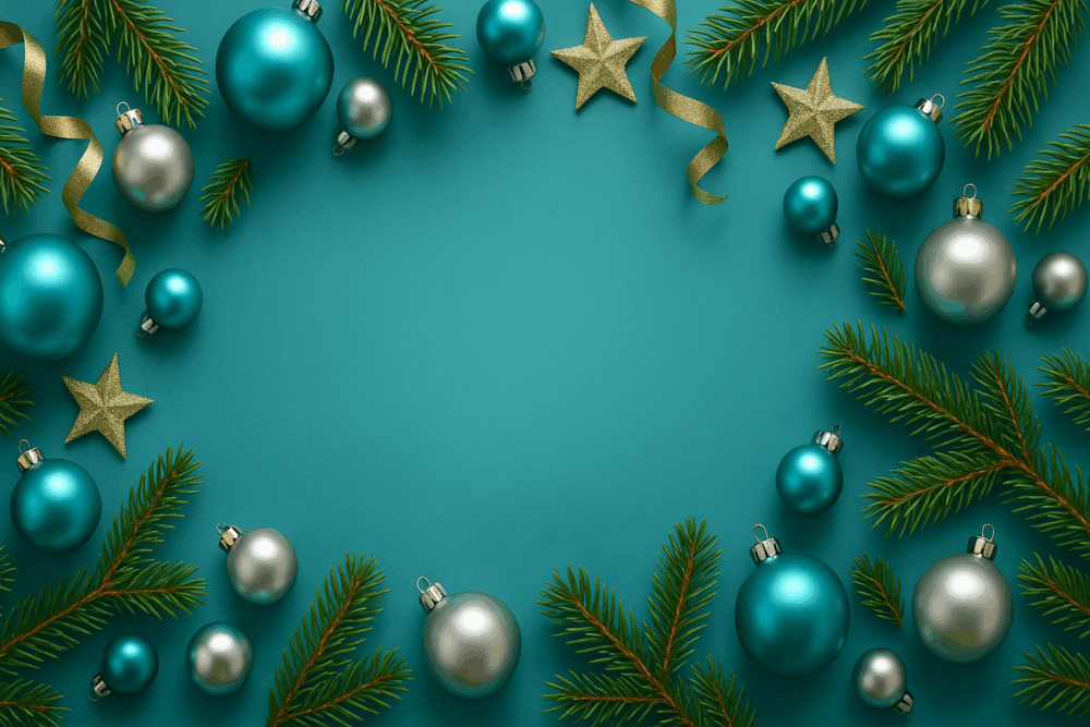 Weihnachtsdekoration auf einem dunklen Hintergrund