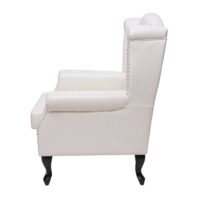 Chesterfield Sessel Ohrensessel creme-weiss