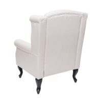 Chesterfield Sessel Ohrensessel creme-weiss