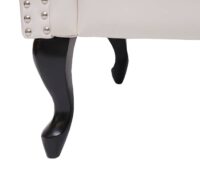 Chesterfield Sessel Ohrensessel creme-weiss