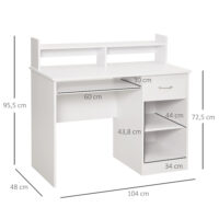 Computertisch Bürotisch mit Schublade 104x48x95.5cm