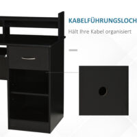 Computertisch Bürotisch mit Schublade 104x48x95.5cm