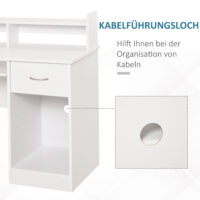 Computertisch Bürotisch mit Schublade 104x48x95.5cm