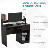 Computertisch Bürotisch mit Schublade 104x48x95.5cm