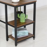 Computertisch L-förmiger Eckschreibtisch mit PC Halter 150x150x76cm