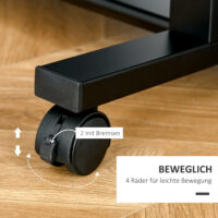 Computertisch Schreibtisch Bürotisch Hartglas und Auszügen