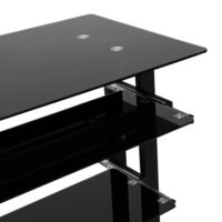 Computertisch Schreibtisch Bürotisch Hartglas und Auszügen