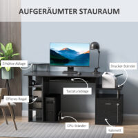 Computertisch Schreibtisch Bürotisch mit Druckerständer