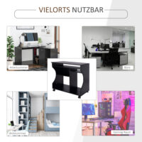 Computertisch Schreibtisch Bürotisch mit Rollen