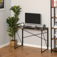 Computertisch Schreibtisch Industrie-Design Stahl Braun 100x50x72.5cm