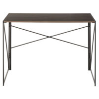 Computertisch Schreibtisch Industrie-Design Stahl Braun 100x50x72.5cm