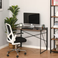 Computertisch Schreibtisch Industrie-Design Stahl Braun 100x50x72.5cm