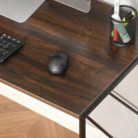 Computertisch Schreibtisch Industrie-Design Stahl Braun 100x50x72.5cm