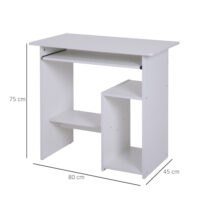 Computertisch Schreibtisch PC-Tisch Schwarz 80x45x75cm
