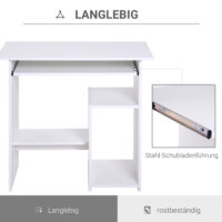 Computertisch Schreibtisch PC-Tisch Schwarz 80x45x75cm