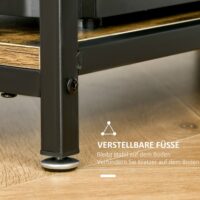 Computertisch Schreibtisch mit Ablagen 120x60x75cm