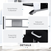 Computertisch Schreibtisch mit Schubladen 100x52x75cm