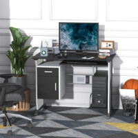 Computertisch Schreibtisch mit Schubladen 100x52x75cm