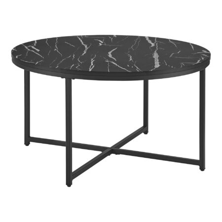 Couchtisch Uppvidinge 45x80cm Marmor/Schwarz