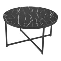 Couchtisch Uppvidinge 45x80cm Marmor/Schwarz