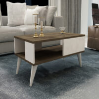 Couchtisch Ludvika 40x90x45cm Walnussoptik/Weiss