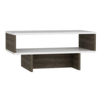 Couchtisch Mjölby 36.4x80x45cm Weiss/Walnuss