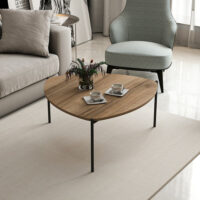 Couchtisch Gladsaxe 40x90x89cm Walnussoptik/Schwarz