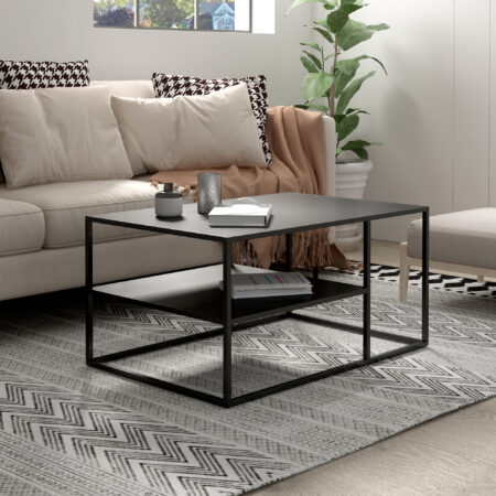 Couchtisch Solund 45x90x60cm Schwarz. matt