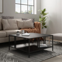 Couchtisch Kumlinge 40x80x80cm Schwarz