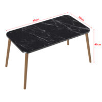 Couchtisch Skælskør 41x90x50cm Marmor. schwarz