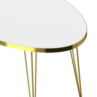 Couchtisch Skævinge 43x90x50cm Weiss Gold
