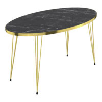 Couchtisch Skævinge 43x90x50cm Marmorschwarz Gold