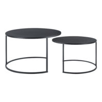 Couchtischset Korenica 2er-Set max. 20-20kg Rund Schwarz