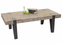 Couchtisch HWC Sofatisch ~ Tanne Holz 40x120x60cm