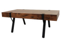 Couchtisch JAM-L54 Metall 43x110x60cm dunkle Wildeiche