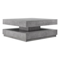 Couchtisch Florenz 76x76x38 cm Drehbar mit Ablage Betonoptik