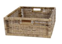 Couchtisch Tula Holztisch 38x112x52cm 2 Körbe