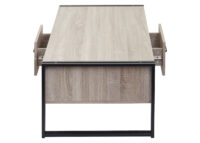 Couchtisch Wohnzimmertisch 45x110x60cm Metall Eiche-Optik