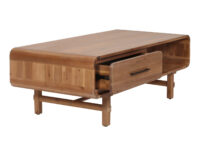 Couchtisch Wohnzimmertisch Akazie Massiv-Holz 44x125x60cm