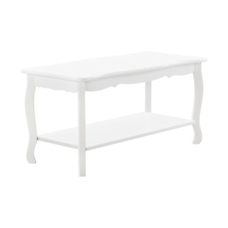 Couchtisch Pearl 88x40x42 cm Shabby Shic Stil Weiss