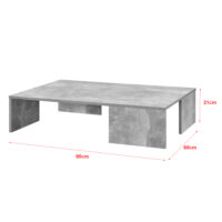 Couchtisch Tierp 90x60x20 cm Betonoptik