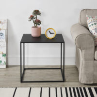 Couchtisch Russafa 50x55x55 cm Kratzfest Metall Schwarz