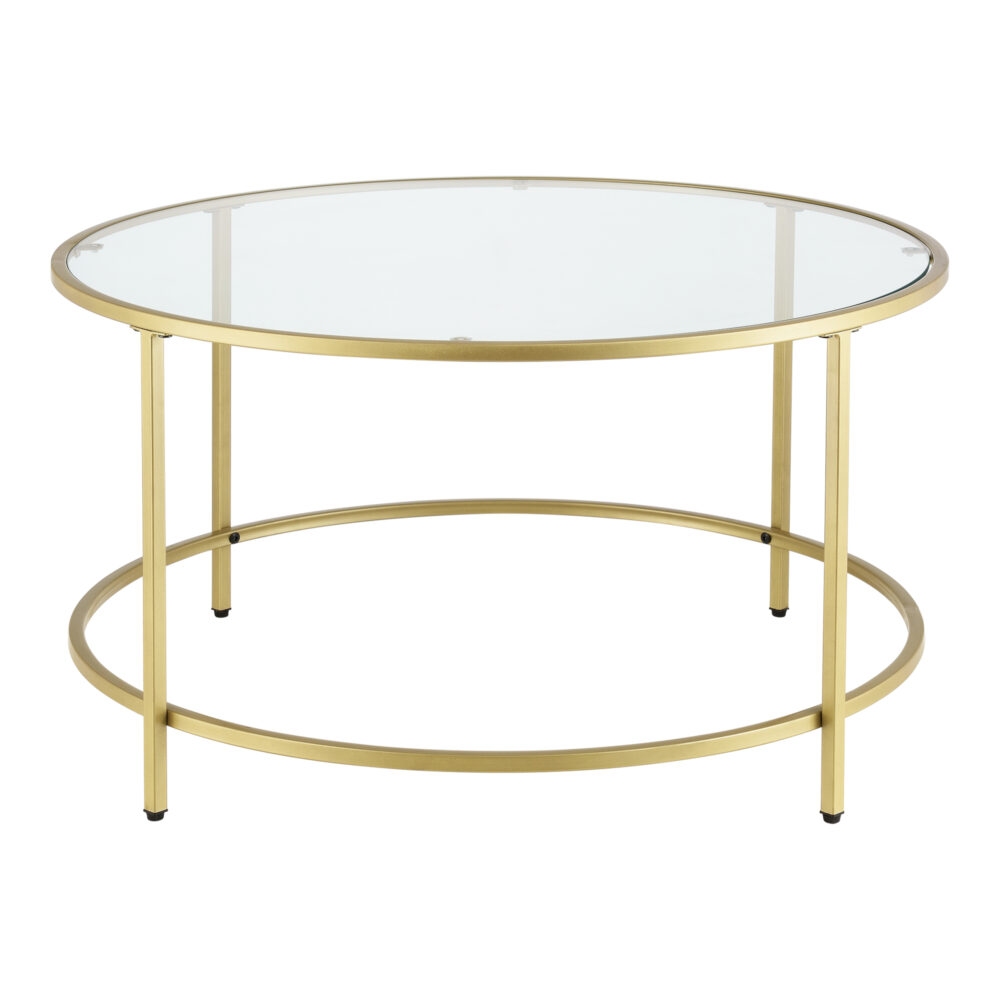Couchtisch Kouvola Stahlgestell 84 x 45.5 cm Goldfarben