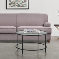 Couchtisch Kouvola Stahlgestell 84 x 45.5 cm Schwarz