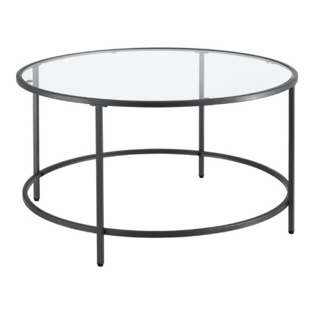 Couchtisch Kouvola Stahlgestell 84 x 45.5 cm Schwarz