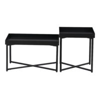 Tischset Heinola Couchtische im 2er Set Stahl Schwarz