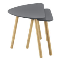 Couchtisch Levanger 2er Set Bambus Grau